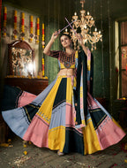 AI Fashion Multi Color Maslin Cotton Designer Navratri Lehenga Choli Collection | Grocsy
