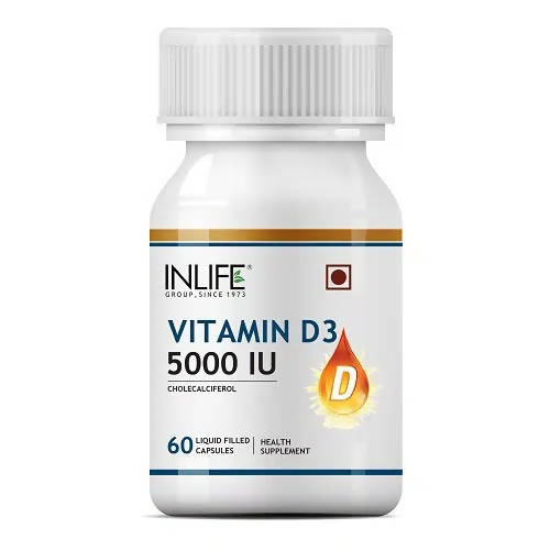 Inlife Vitamin D3 5000 IU Capsules With Gelatin | Grocsy