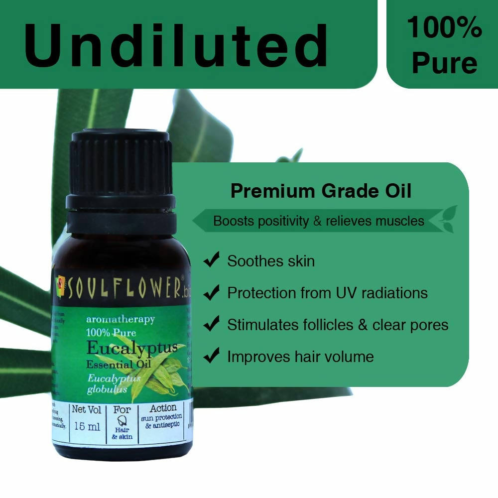 Soulflower Aromatherapy Pure Eucalyptus Essential Oil | Grocsy