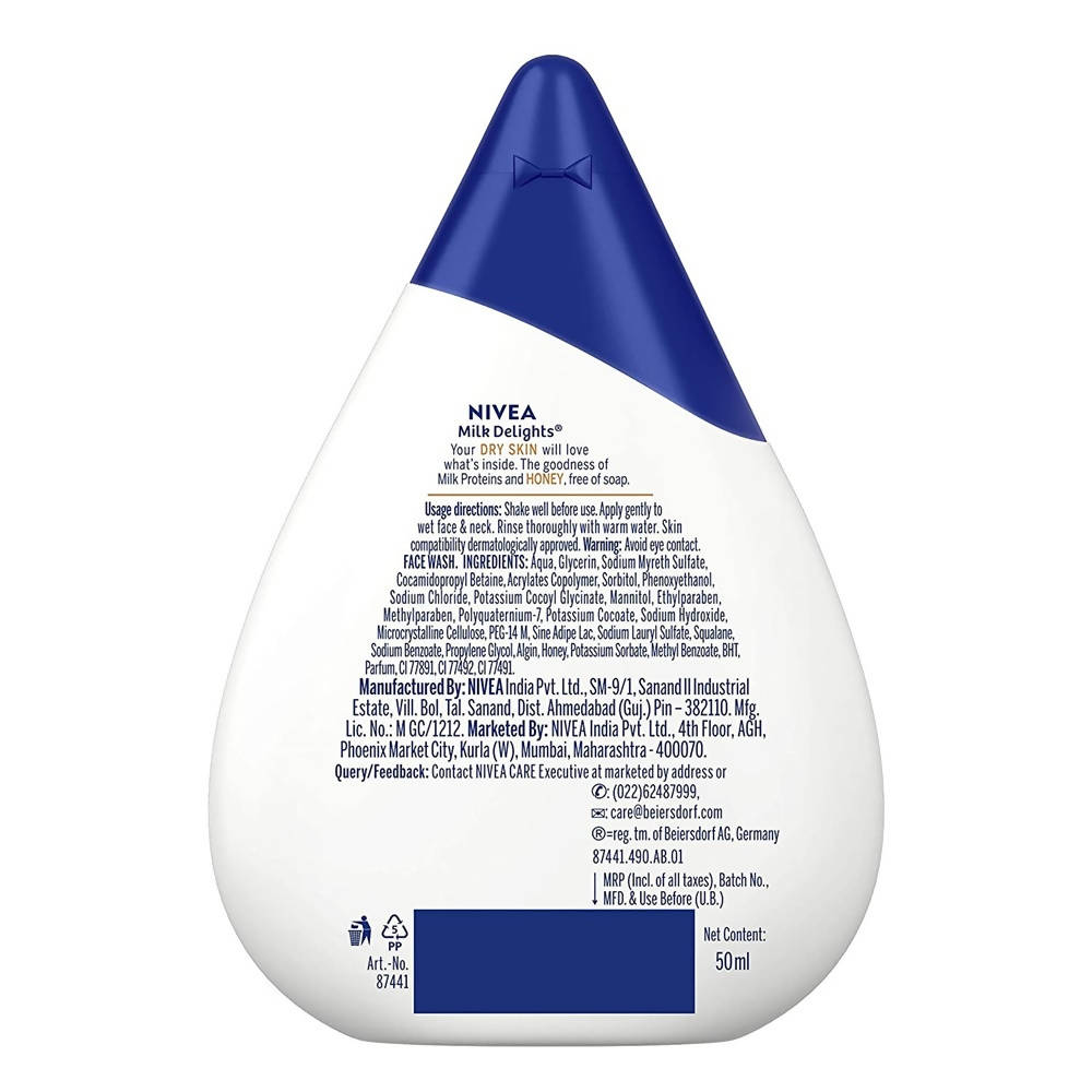 Nivea Milk Delights Face Wash - Honey | Grocsy