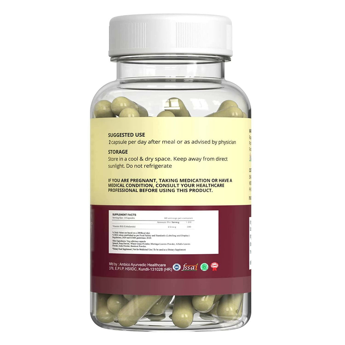 Rasayanam Plant Based Vitamin B12 Capsules for Men & Women | Grocsy