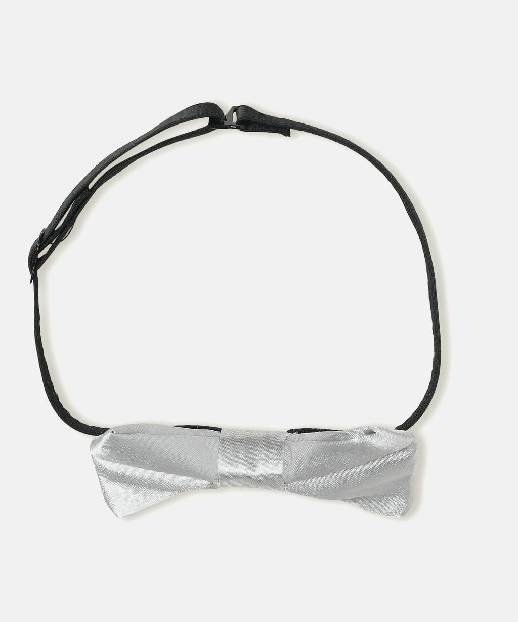 Manet Boys Solid Single Layer Bow - Silver | Grocsy
