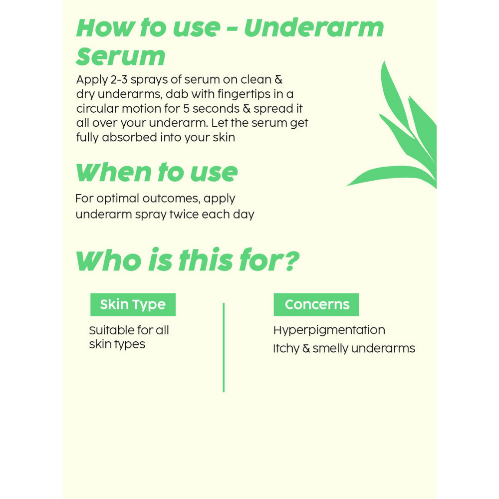 PLIX The Plant Fix Underarm Depigmentation Serum Spray & 2% Alpha Arbutin Face Serum | Grocsy