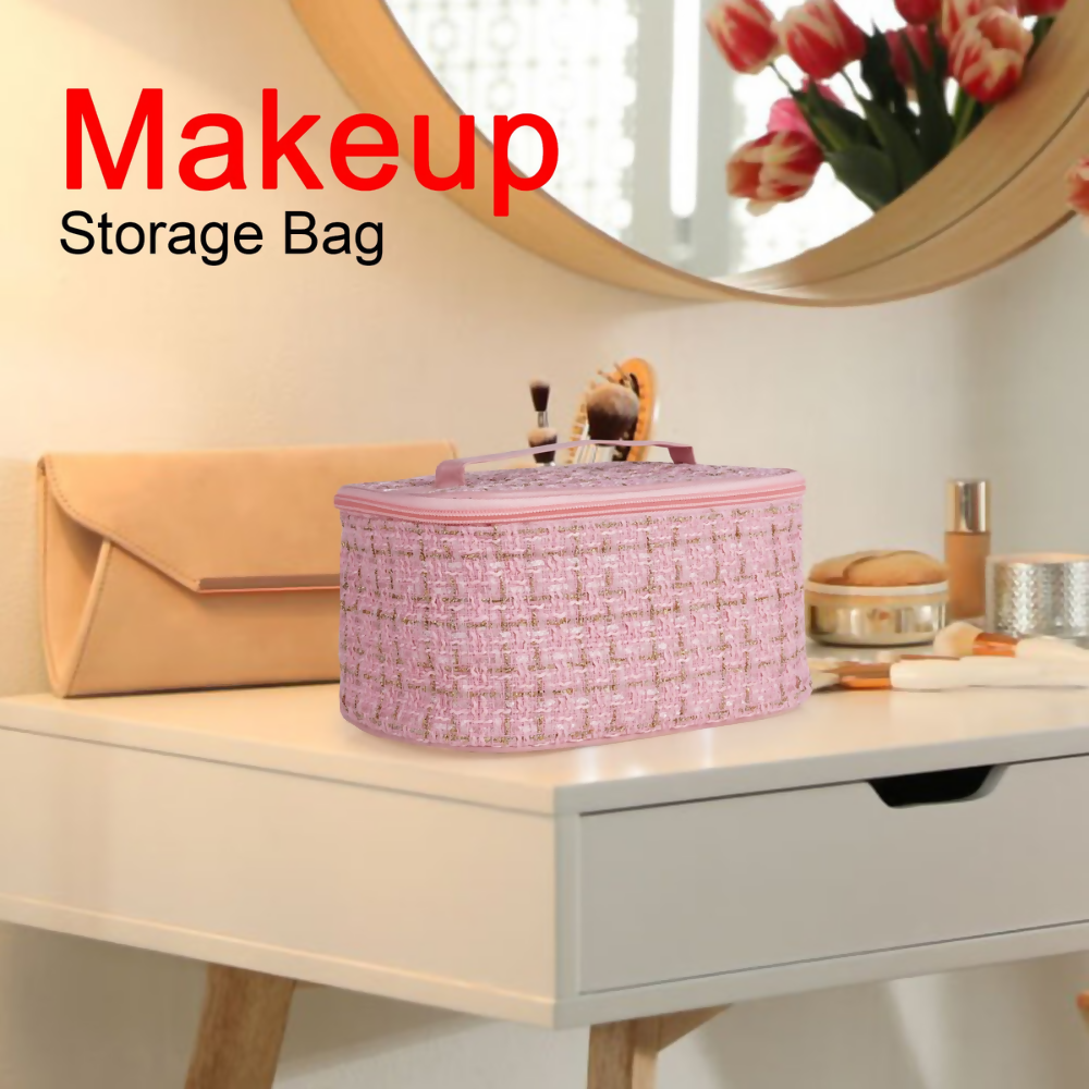 Bronson Professional Pink Makeup Pouch Cosmetic Organizer Kit | Grocsy
