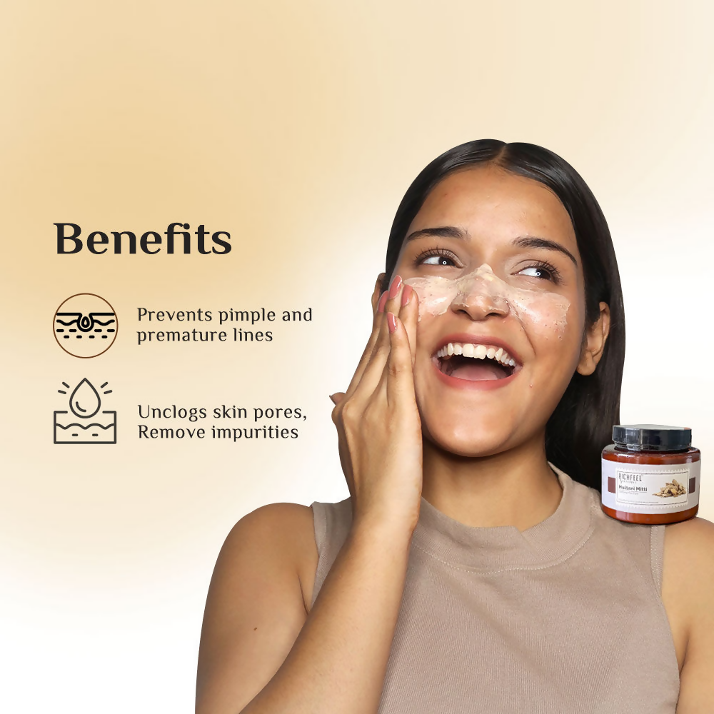 Richfeel Multani Mitti Powder (Fuller's Earth) For Soft | Grocsy