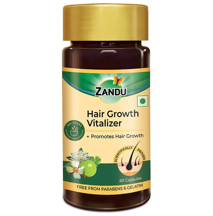 Zandu Hair Growth Vitalizer Capsules | Grocsy
