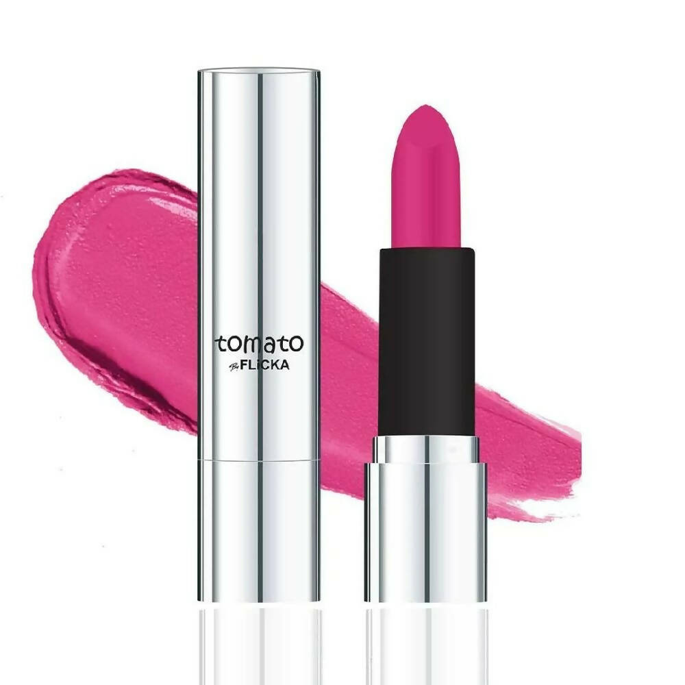 Flicka Tomato Pink Matte Finish Lipstick Shade 19 | Grocsy