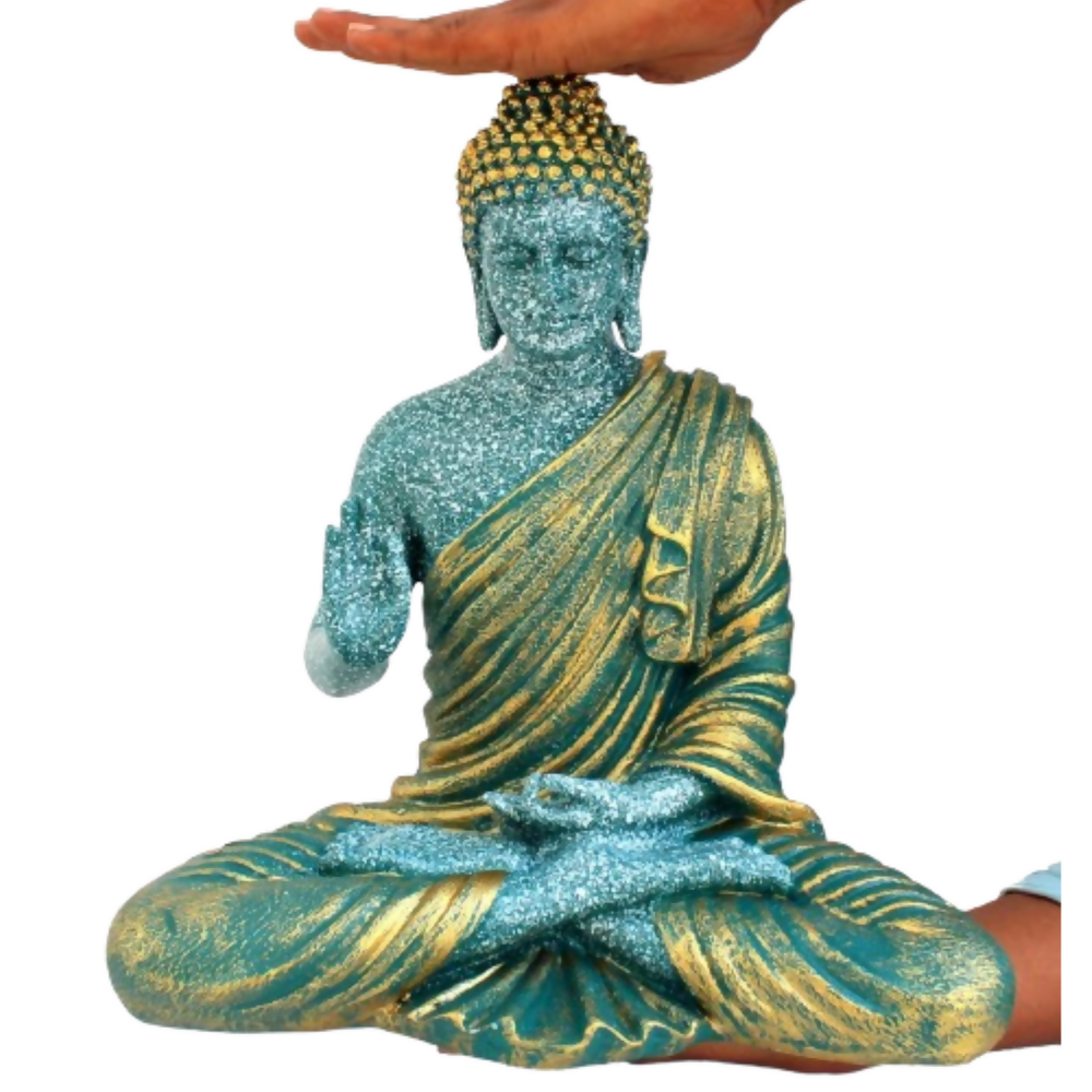 ESPLANADE Resin Meditating Buddha Showpiece | Grocsy
