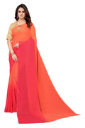 Vamika Peach Half N Half Georgette Saree | Grocsy