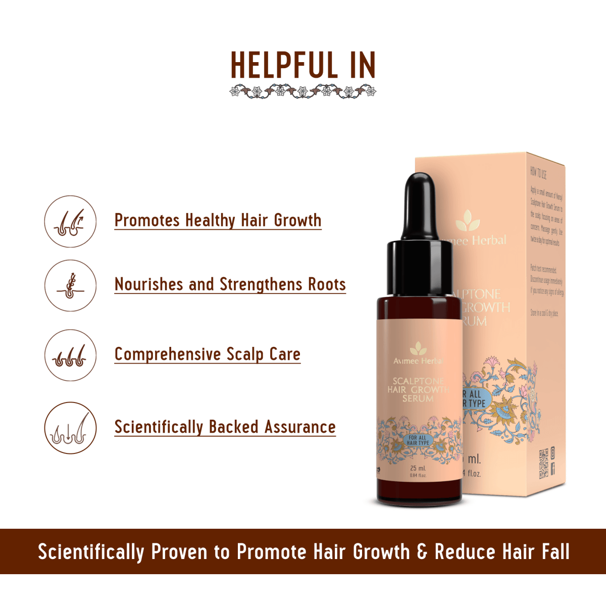 Avimee Herbal Keshpallav Hair Oil And Scalptone Hair Growth Serum Combo | Grocsy