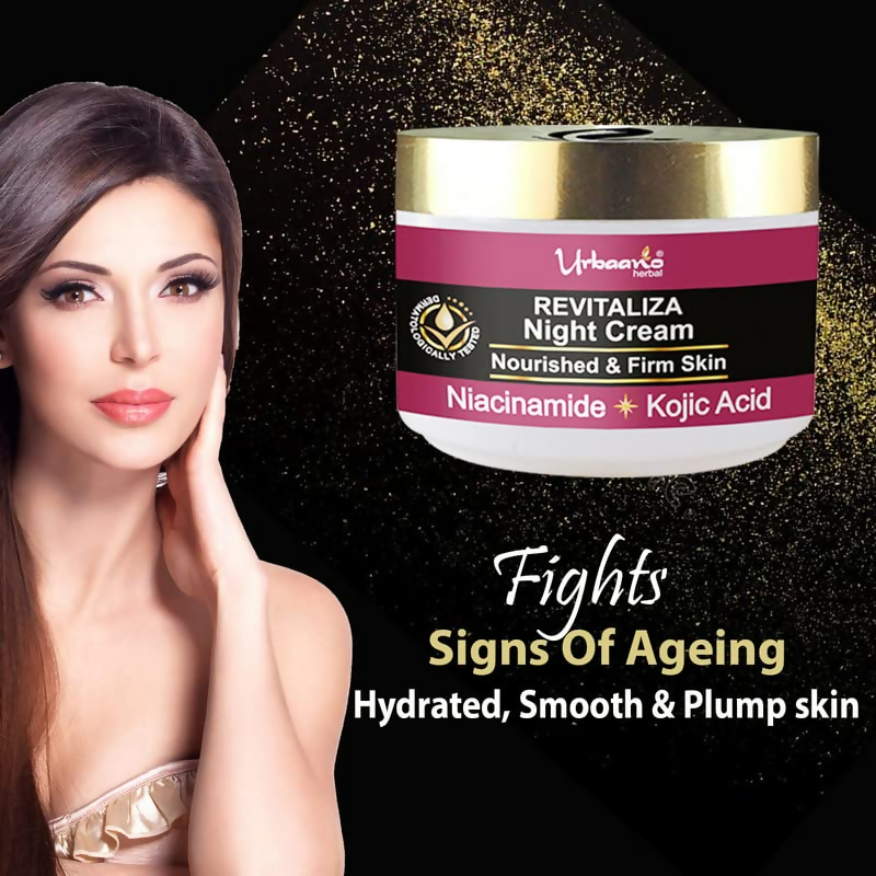 Urbaano Herbal Revitaliza Kojic Acid Night Cream | Grocsy