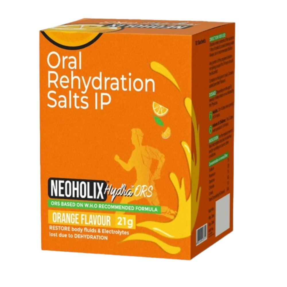 NeoHolix Hydra ORS Sachets Orange Flavour | Grocsy