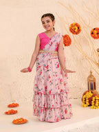 Joban Fashion Girl's Light Pink Color Lehenga Choli | Grocsy