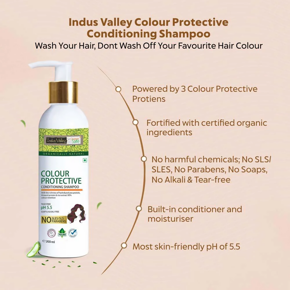 Indus Valley Organic Colour Protective Shampoo with Conditioner | Grocsy