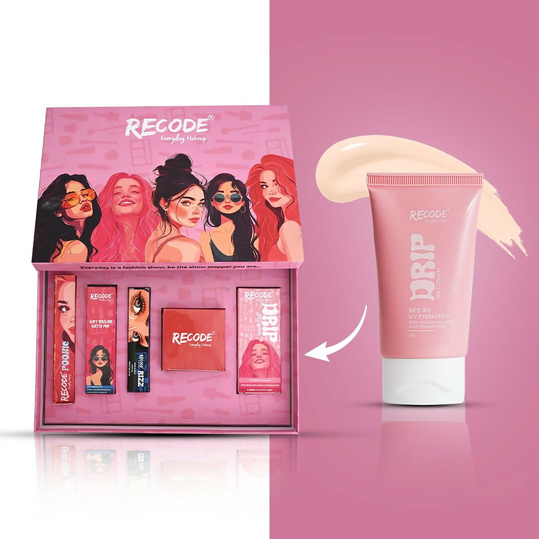 Recode Everyday Makeup Box 01 Light(Pink Undertone)- 5 in 1 Combo | Grocsy