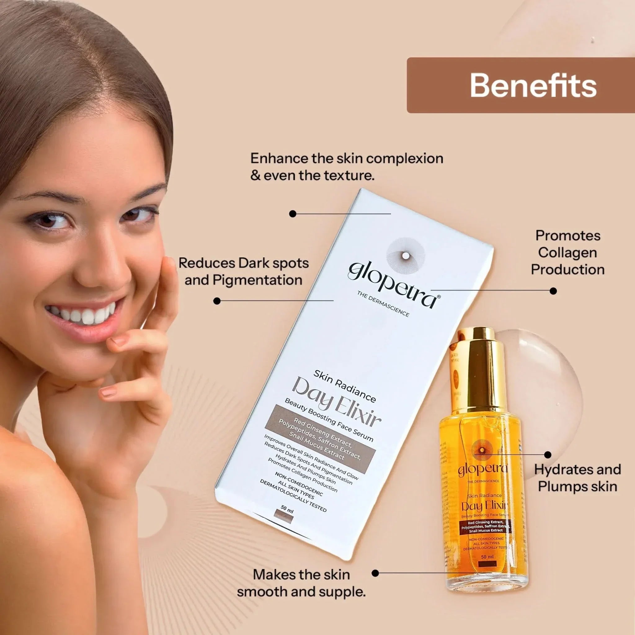 Glopetra Day Elixir Face Serum | Grocsy