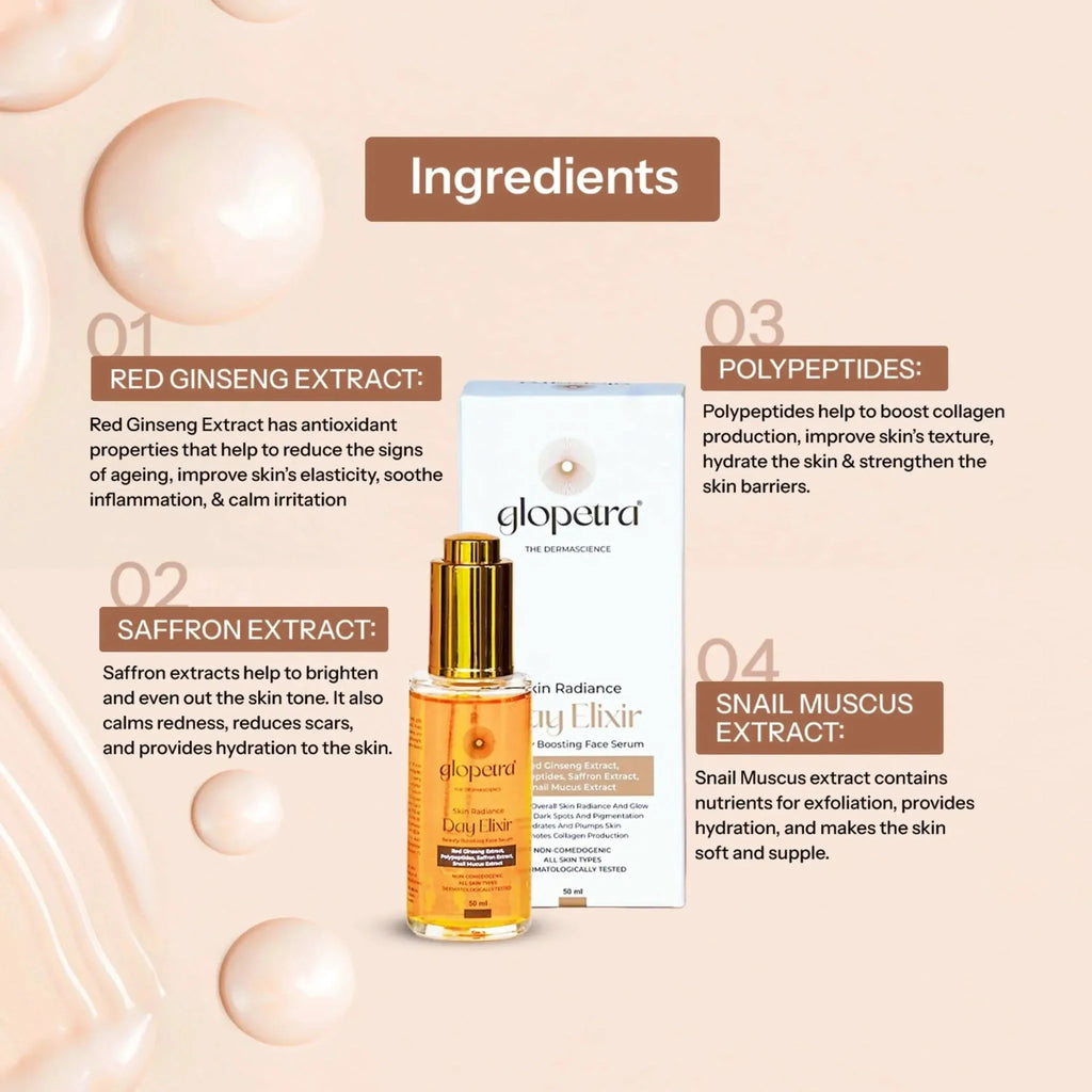 Glopetra Day Elixir Face Serum | Grocsy