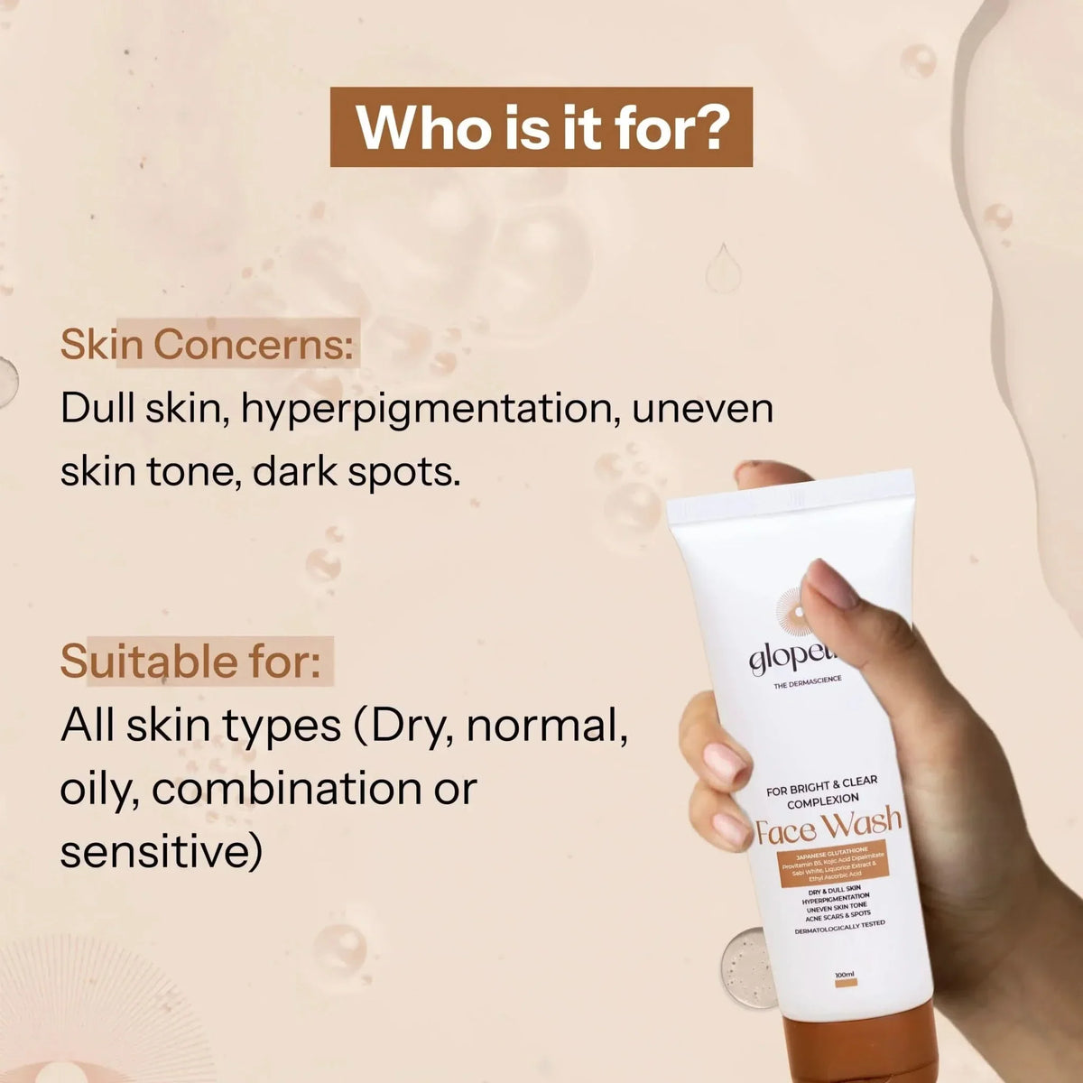 Glopetra Face Wash For Acne Scars & Spots | Grocsy