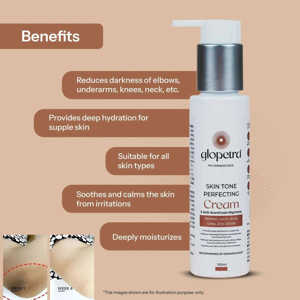 Glopetra Skin Tone Perfecting Cream | Grocsy