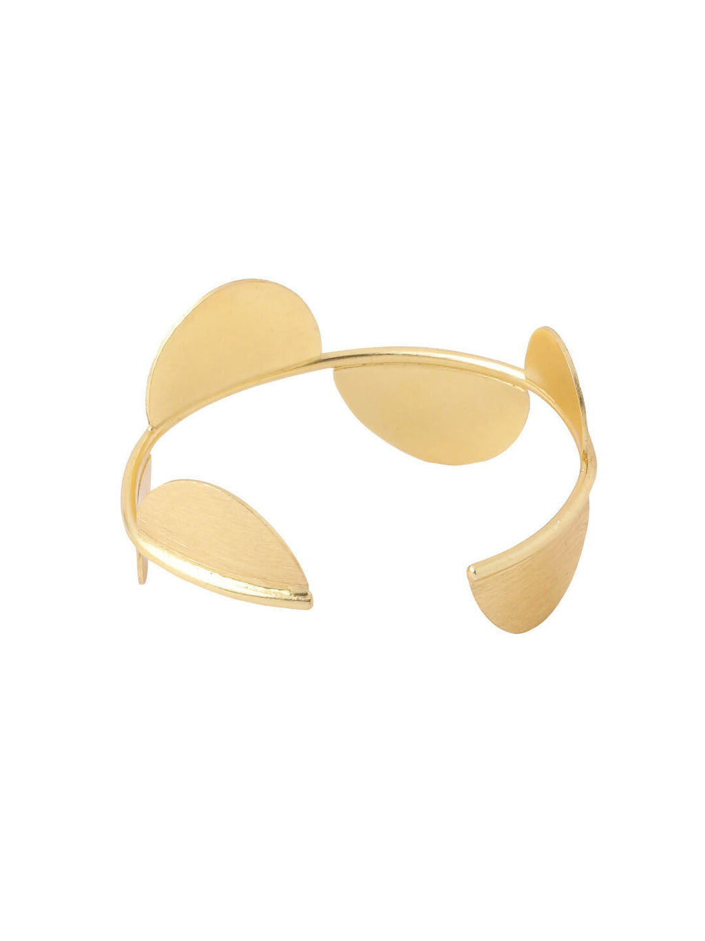 NVR Women Gold-Polished Adjustable Kada Bracelet | Grocsy