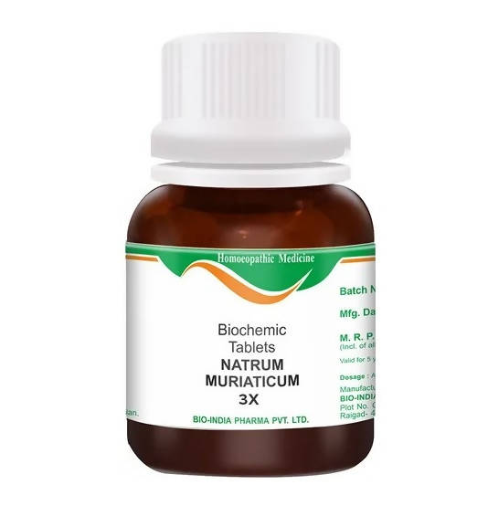 Bio India Homeopathy Natrum Muriaticum Biochemic Tablets | Grocsy