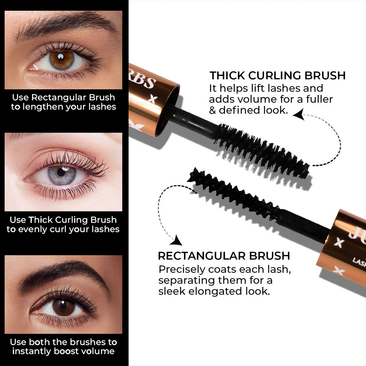 Just Herbs 2-in-1 Serum Infused Lash Enhancing Mascara | Grocsy