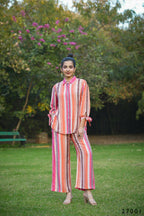 Women's Casual Fashionable Multi Mull Cotton co-ord set - Anya | Grocsy