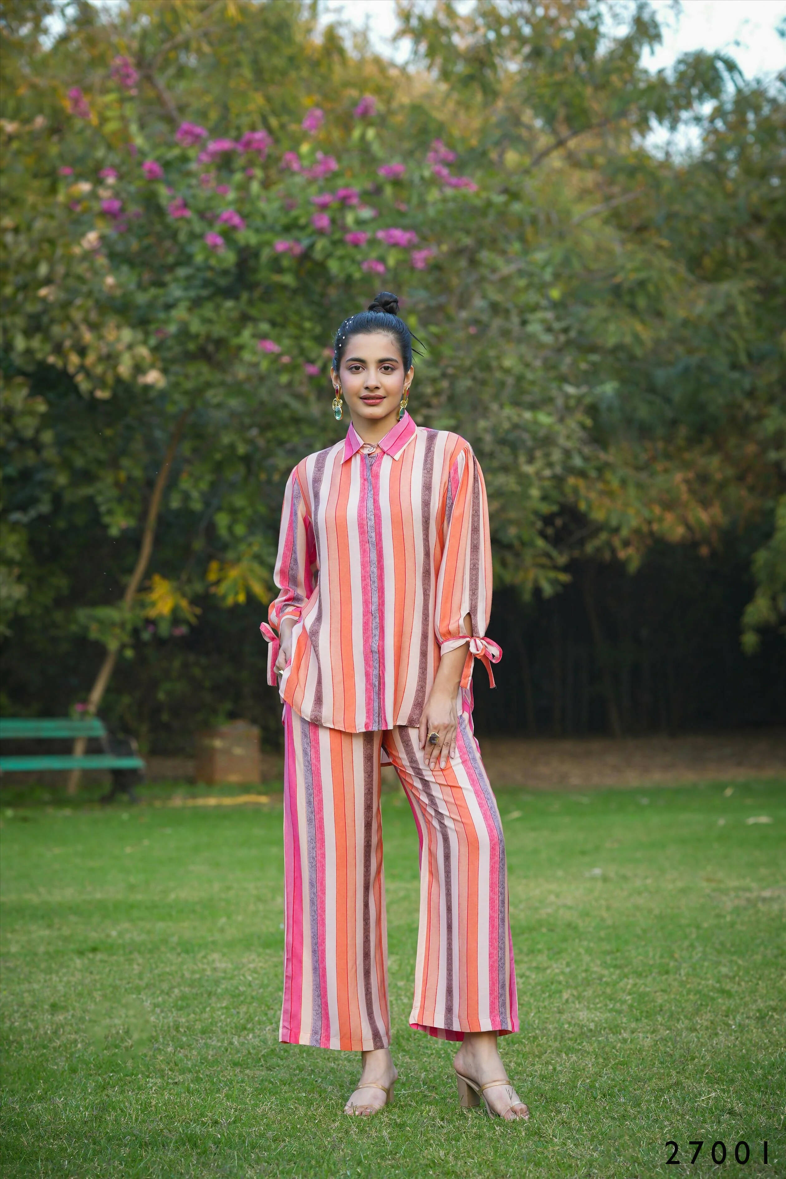 Women's Casual Fashionable Multi Mull Cotton co-ord set - Anya | Grocsy