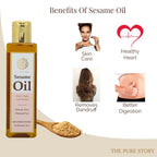 The Pure Story Natural Cold Pressed Oil for Hair & Skin with Seasame | Grocsy