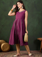 Sangria Woven Design Anarkali Kurta | Grocsy