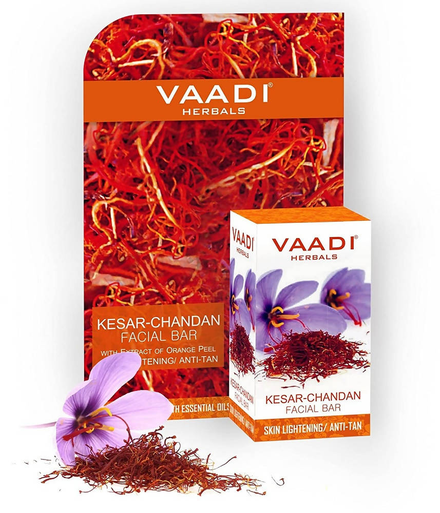 Vaadi Herbals Kesar Chandan Facial Bar With Extract Of Orange Peel | Grocsy