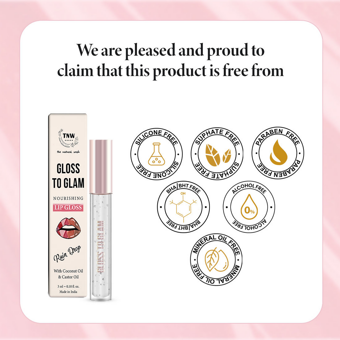 The Natural Wash Gloss To Glam Nourishing Lip Gloss - Raindrop | Grocsy