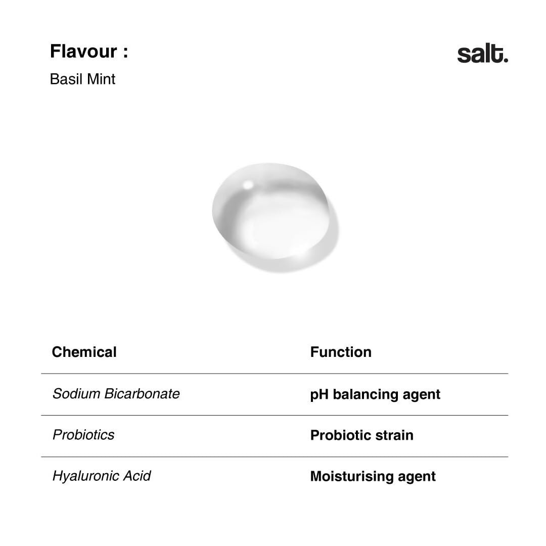 Salt. Oral Care Balance Mouthwash Natural Alkaline Probiotic Mouthwash with Basil Mint | Grocsy