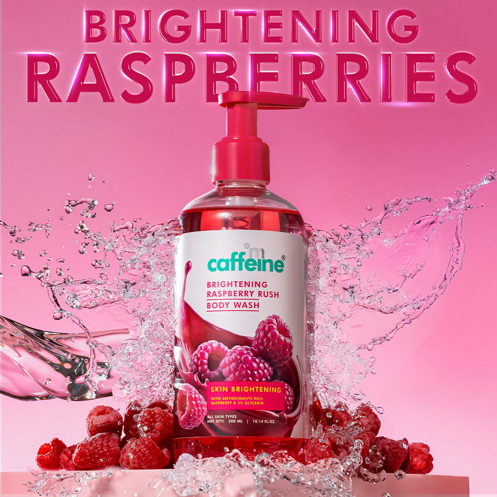 mcaffeine Brightening Raspberry Rush Body Wash For Brighter Glowing Skin | Grocsy