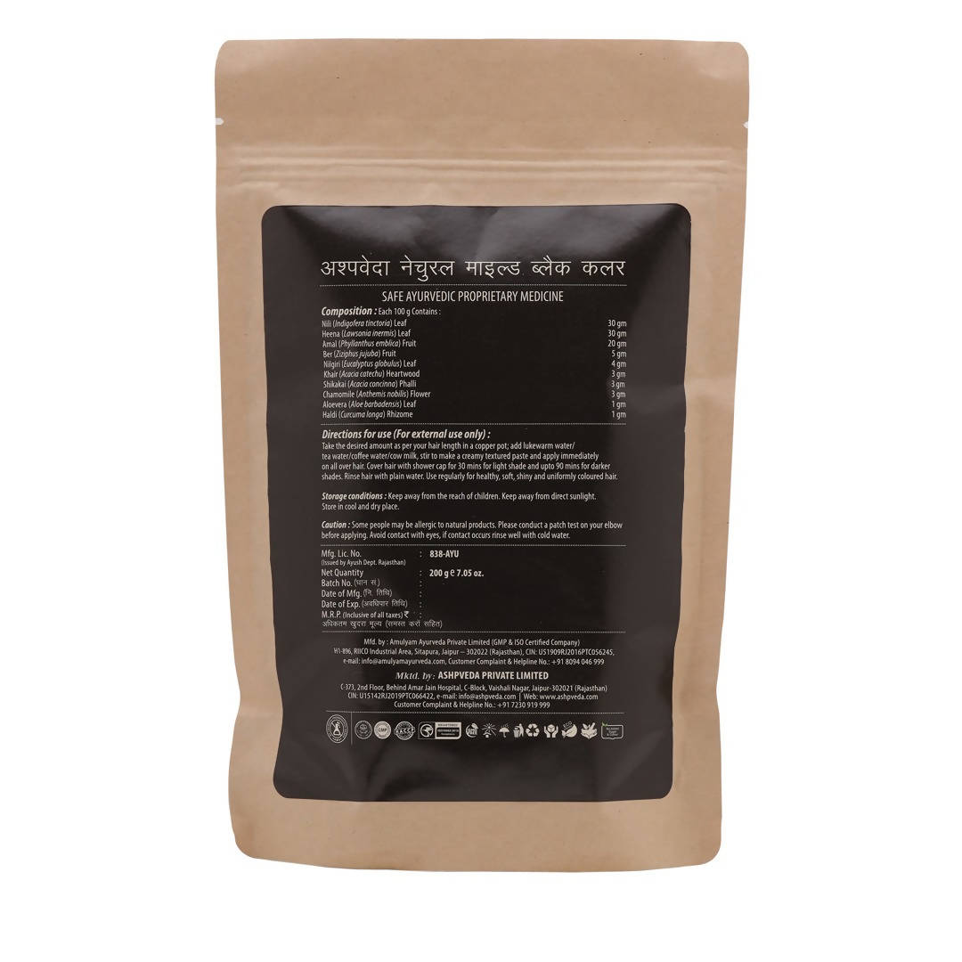 Ashpveda Natural Mild Black Hair colour | Grocsy