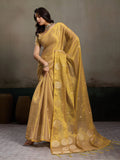 Anaita Gold Tissue Silk Woven Saree With Blouse | Grocsy