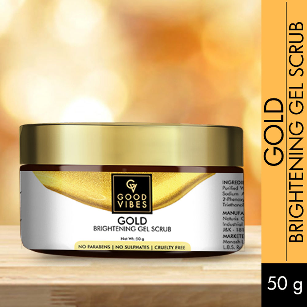 Good Vibes Gold Brightening Gel Scrub | Grocsy