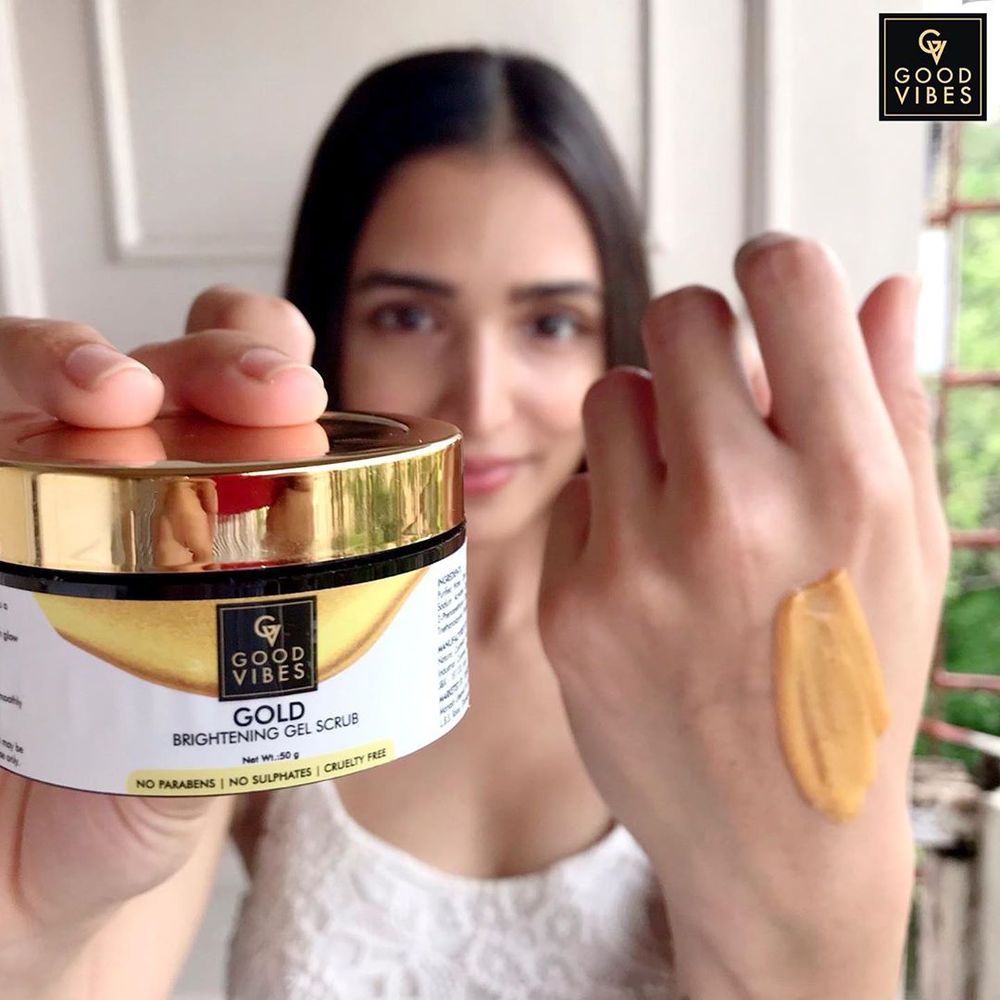 Good Vibes Gold Brightening Gel Scrub | Grocsy
