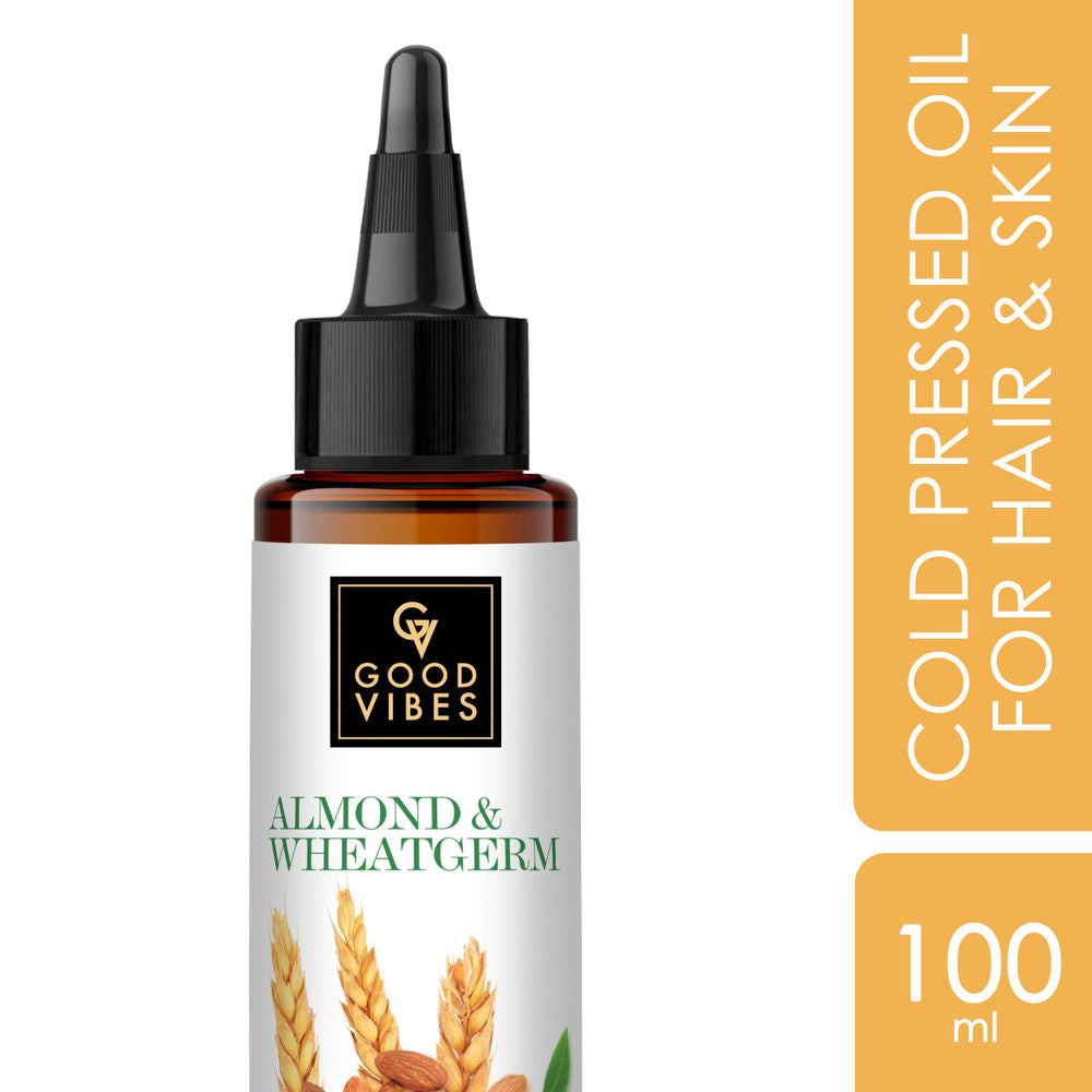 Good Vibes Almond And Wheatgerm Cold Pressed Oil For Hair & Skin | Grocsy