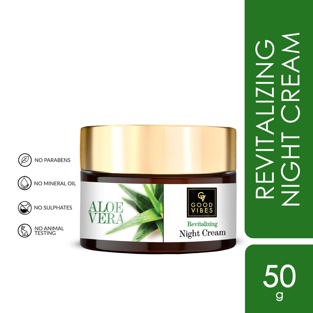 Good Vibes Aloe Vera Revitalizing Night Cream | Grocsy