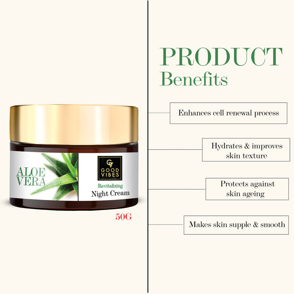 Good Vibes Aloe Vera Revitalizing Night Cream | Grocsy