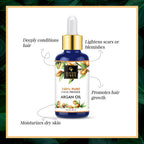 Good Vibes 100% Pure Cold Pressed Carrier Oil For Hair & Skin - Argan | Grocsy