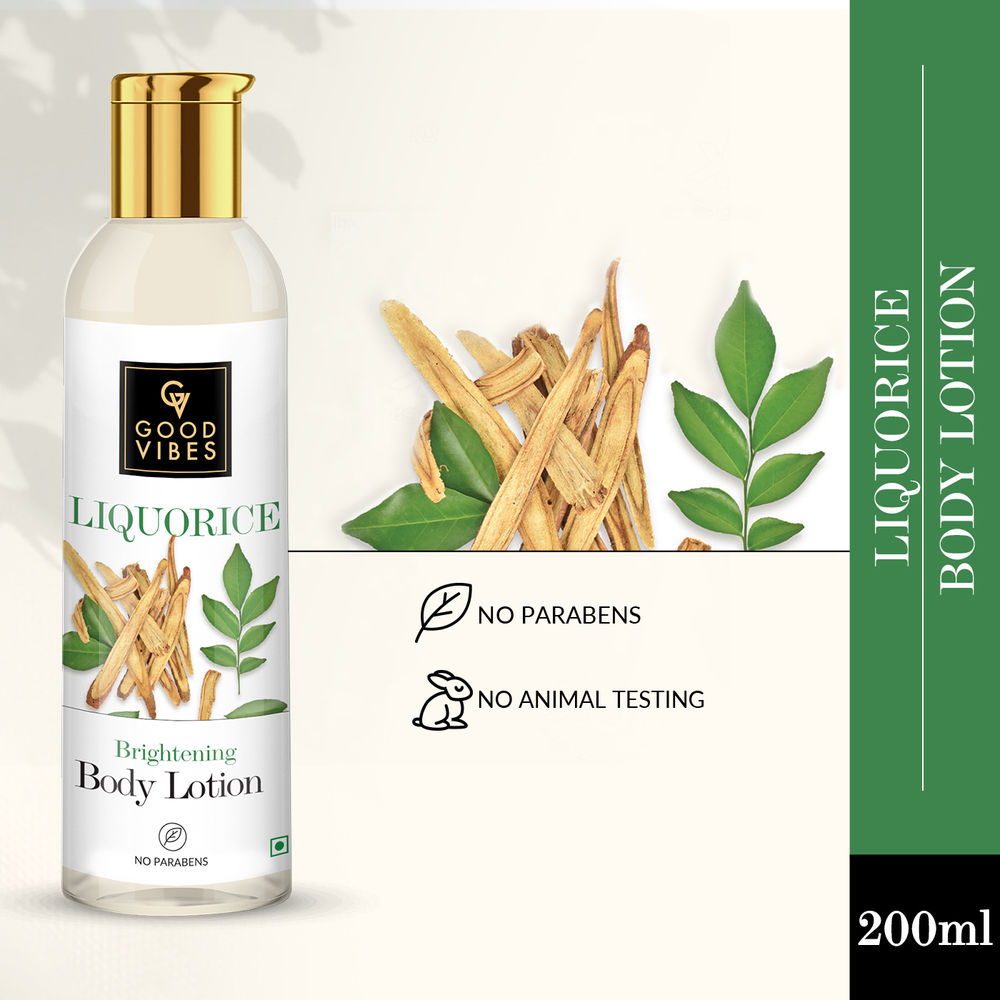 Good Vibes Liquorice Brightening Body Lotion | Grocsy