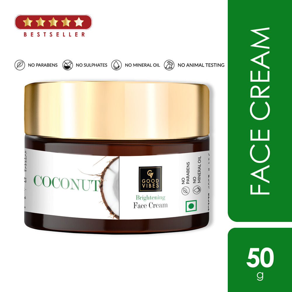 Good Vibes Coconut Brightening Face Cream | Grocsy