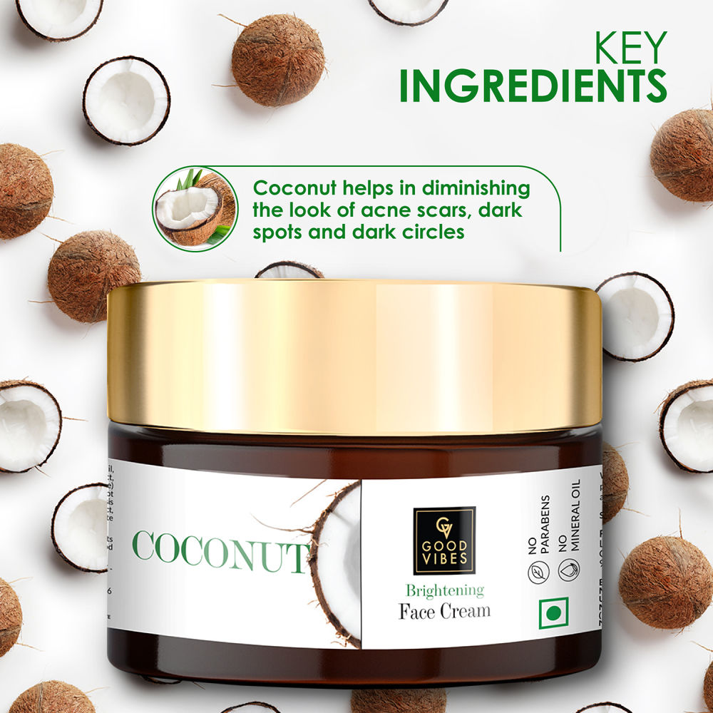 Good Vibes Coconut Brightening Face Cream | Grocsy