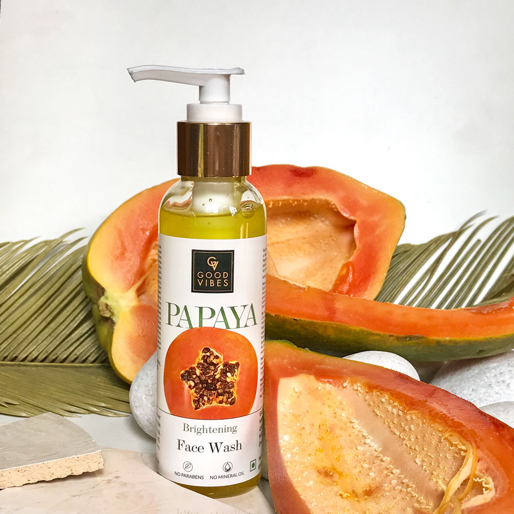 Good Vibes Papaya Brightening Face Wash | Grocsy