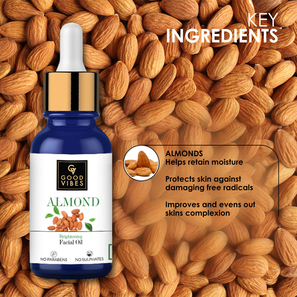 Good Vibes Brightening Facial Oil - Almond | Grocsy