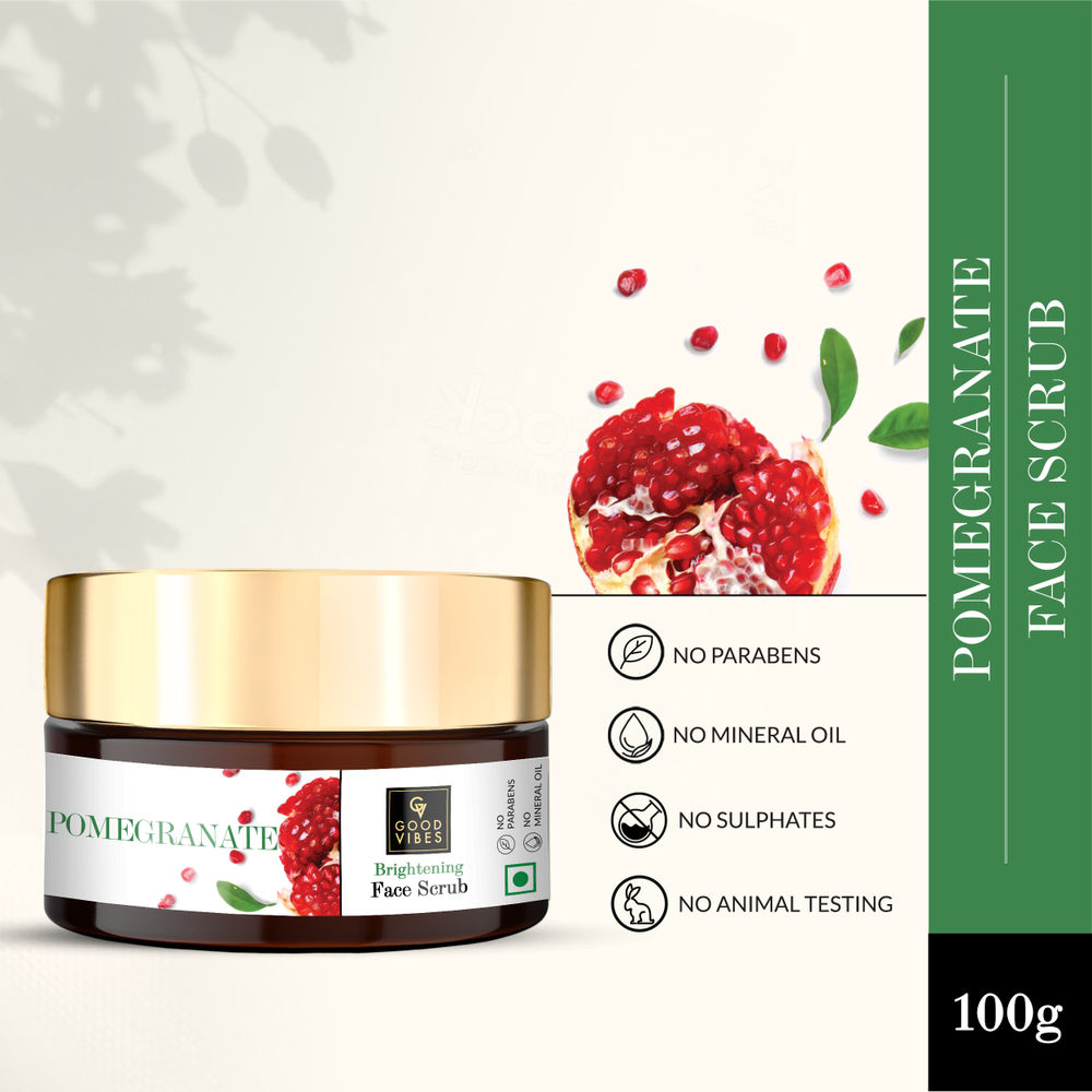 Good Vibes Pomegranate Brightening Face Scrub | Grocsy