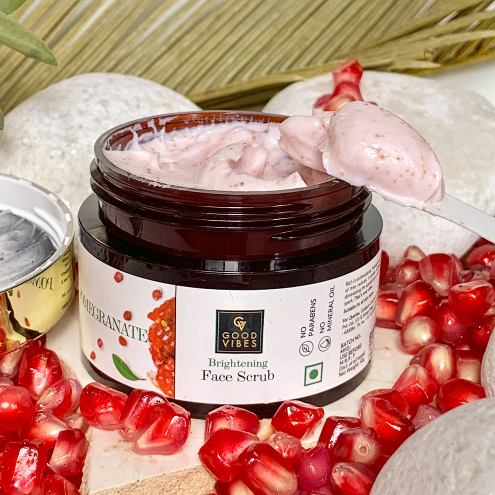 Good Vibes Pomegranate Brightening Face Scrub | Grocsy