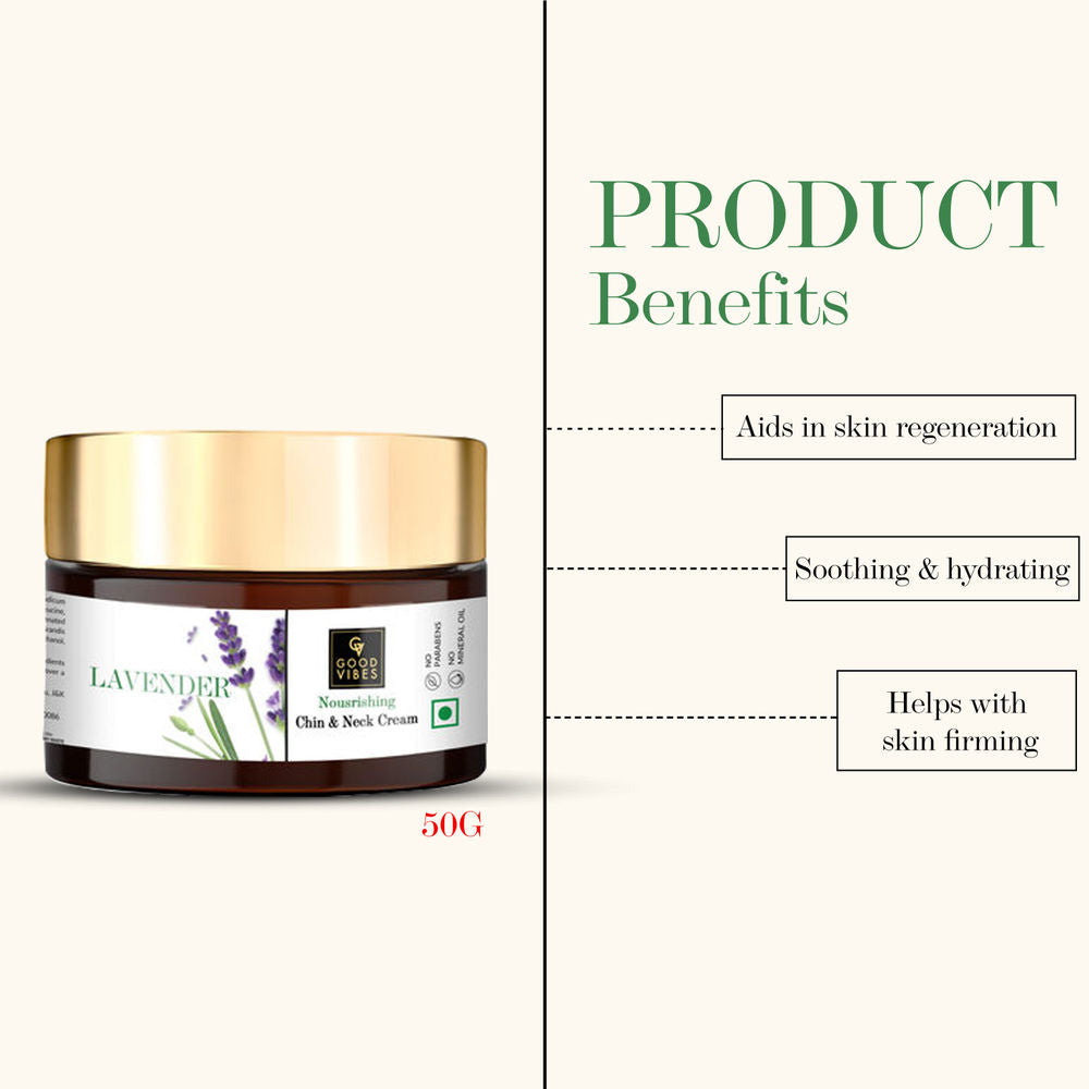 Good Vibes Nourishing Chin and Neck Cream - Lavender | Grocsy